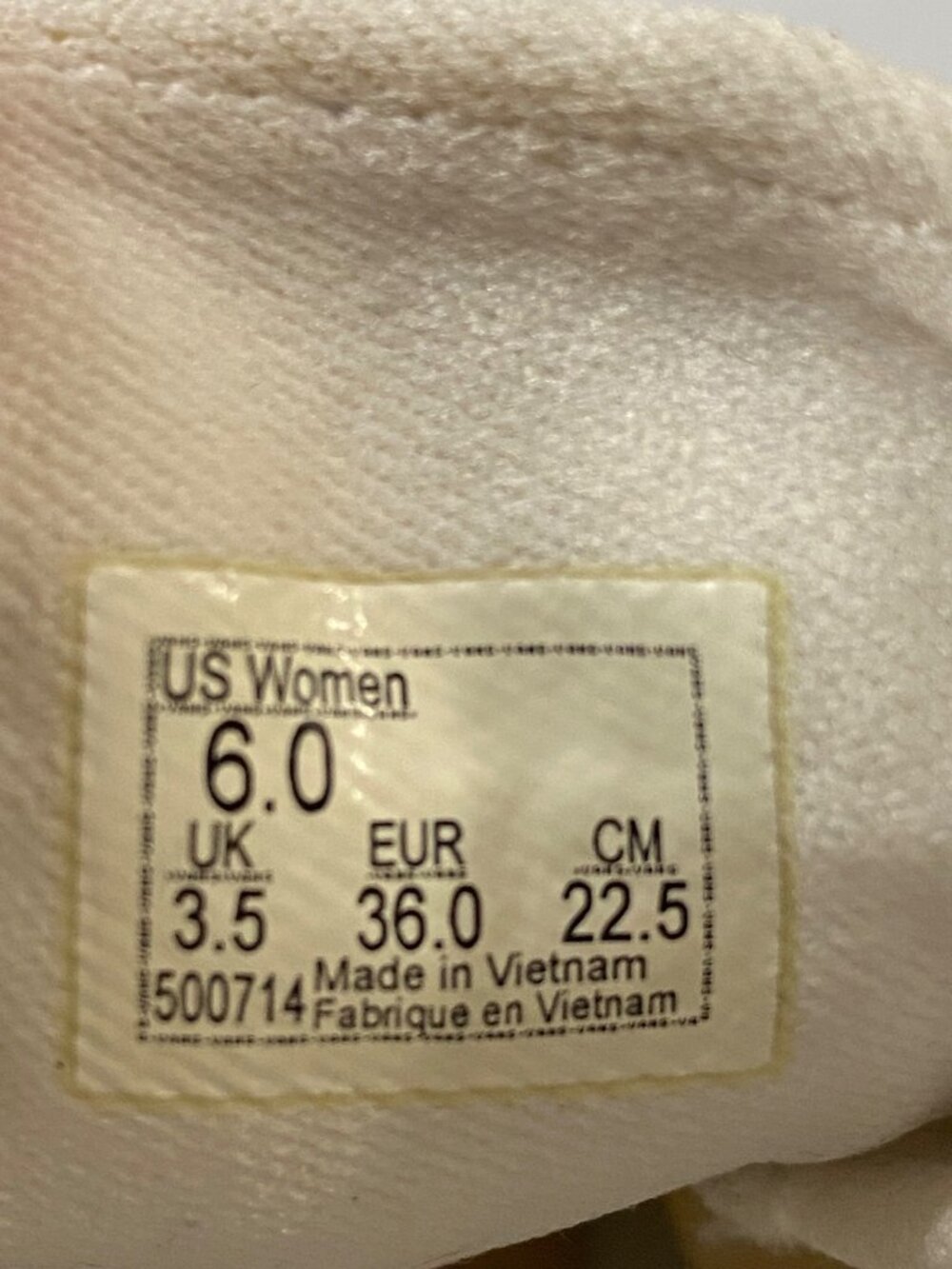 Vans Old Skool White Canvas Sneakers Womens 6 Off White Low Top Casual - Picture 9 of 14